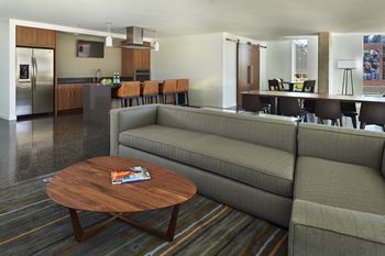 Living area with kitchen